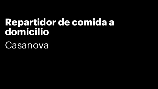 Repartidor de comida a domicilio