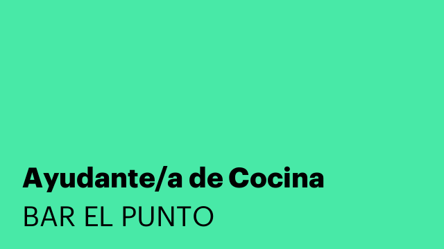 Ayudante/a de Cocina