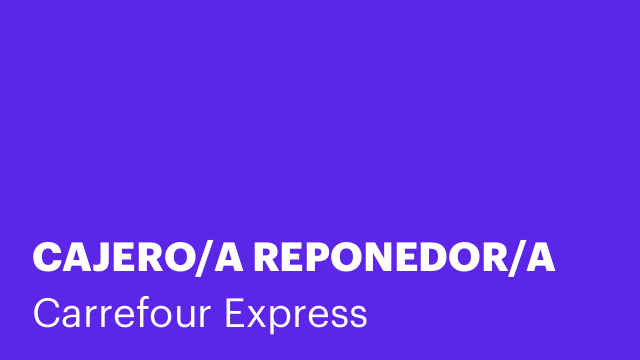 CAJERO/A REPONEDOR/A
