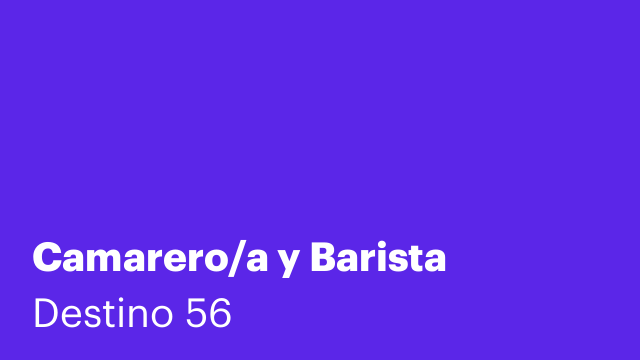 Camarero/a y Barista