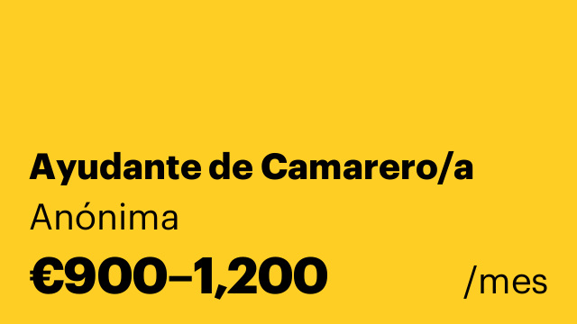 Ayudante de Camarero/a