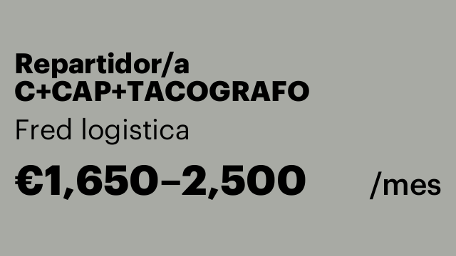 Repartidor/a C+CAP+TACOGRAFO