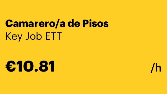 Camarero/a de Pisos