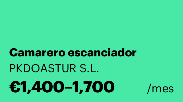 Camarero escanciador