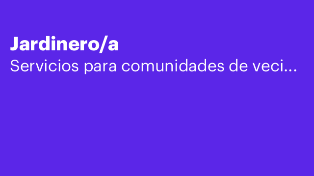 Jardinero/a
