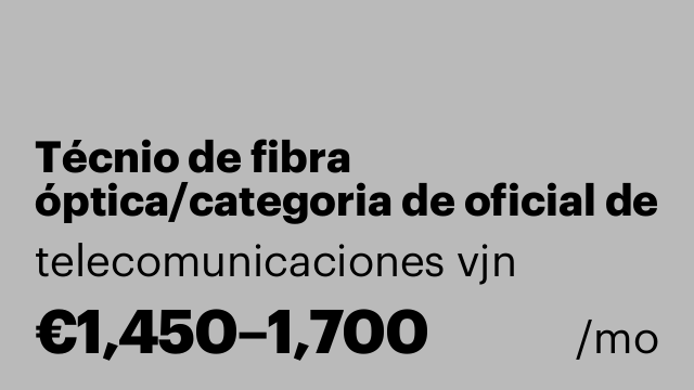 Técnio de fibra óptica/categoria de oficial de primera