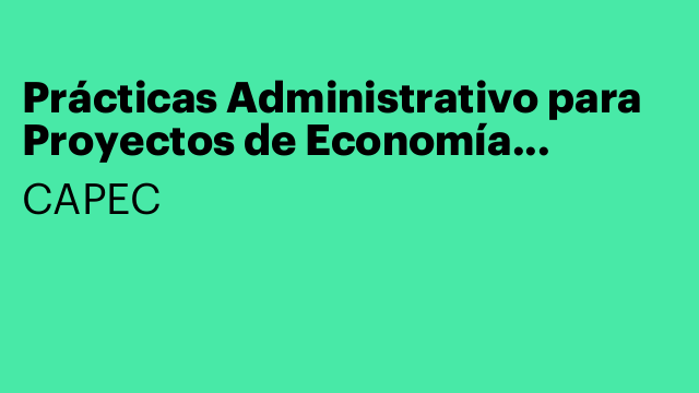Prácticas Administrativo para Proyectos de Economía Circular