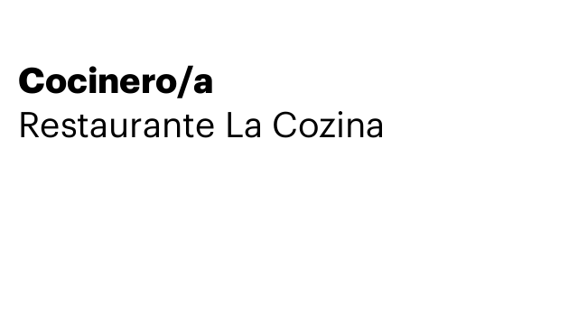 Cocinero/a