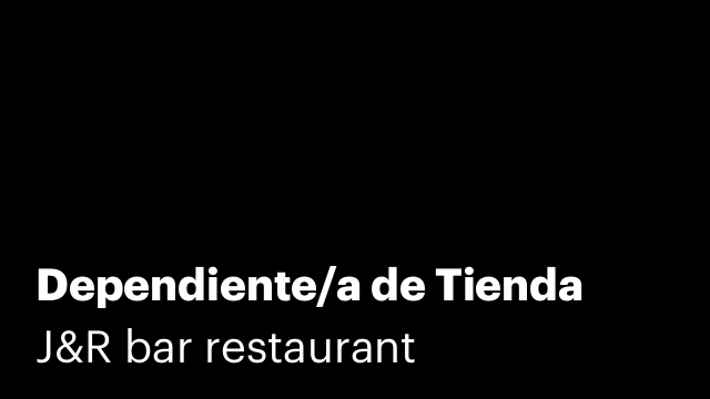 Dependiente/a de Tienda