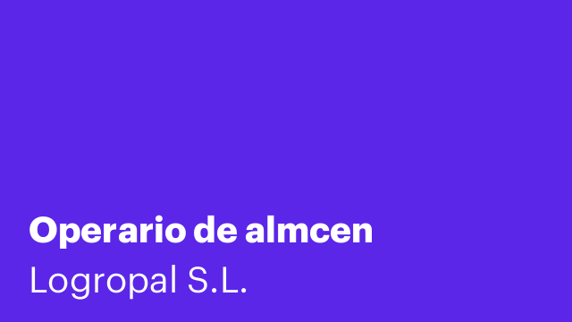 Operario de almcen
