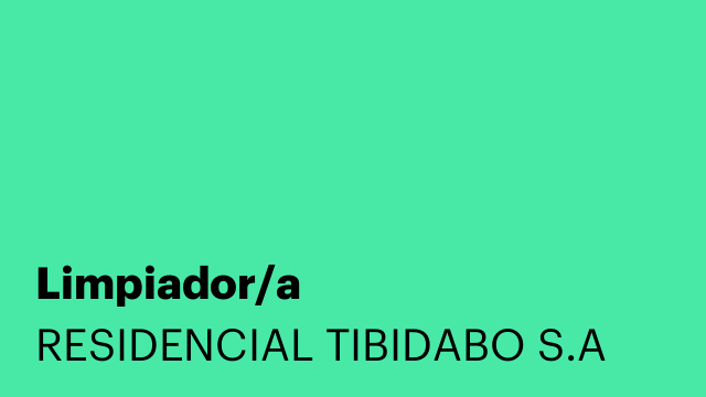 Limpiador/a