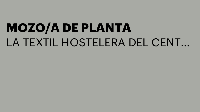 MOZO/A DE PLANTA