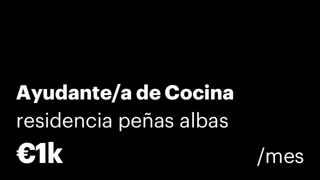 Ayudante/a de Cocina