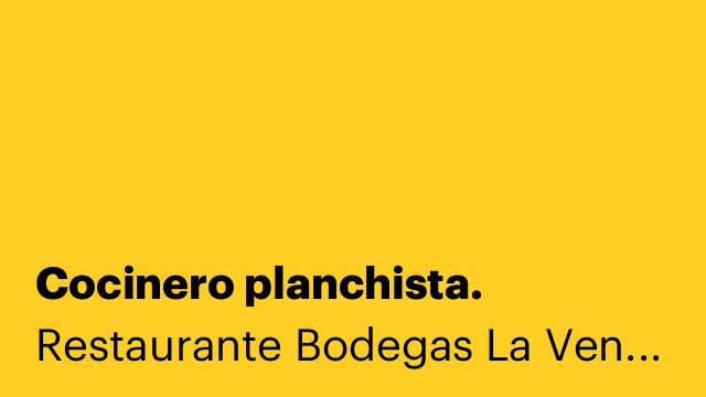 Cocinero planchista.