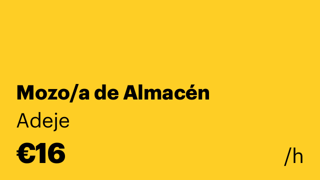 Mozo/a de Almacén