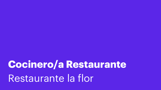 Cocinero/a Restaurante