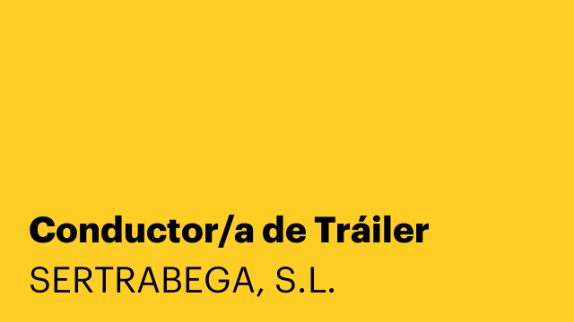 Conductor/a de Tráiler