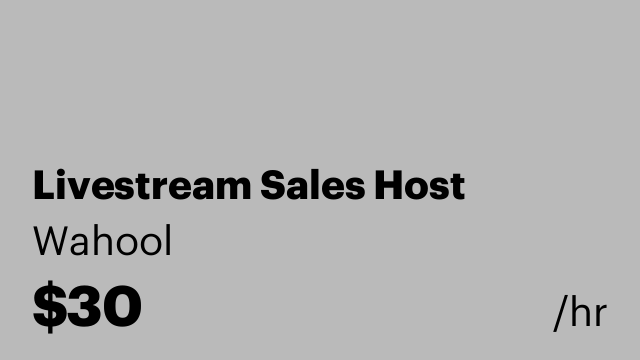 Livestream Sales Host