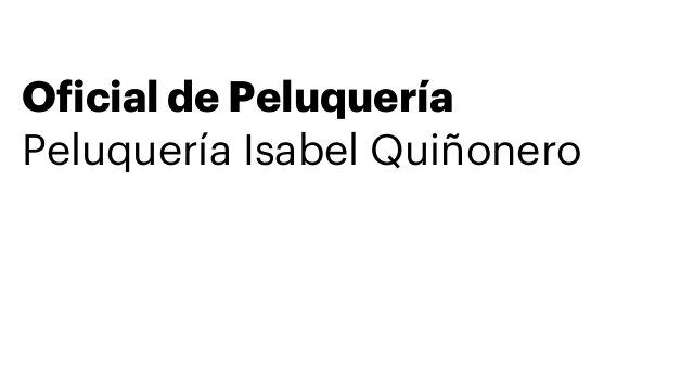 Oficial de Peluquería
