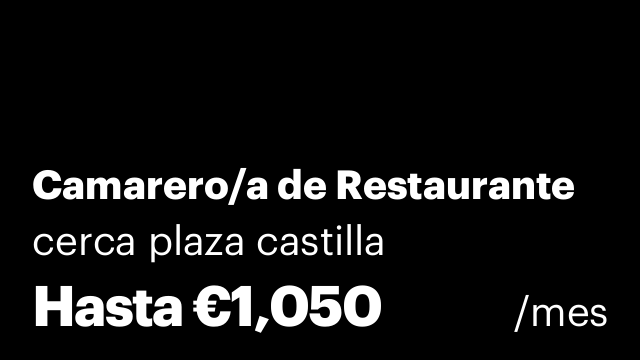 Camarero/a de Restaurante