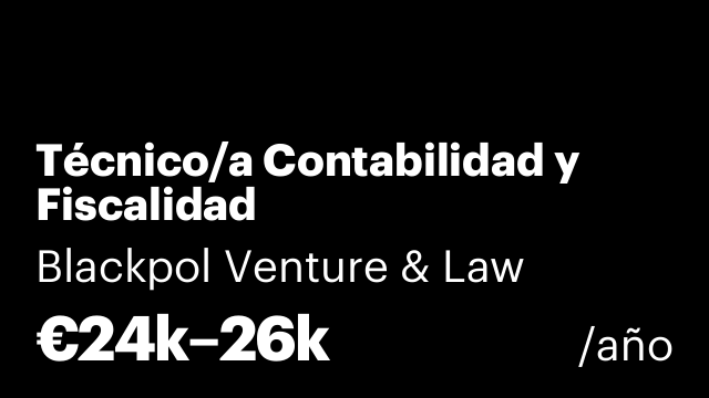 Técnico/a Contabilidad y Fiscalidad