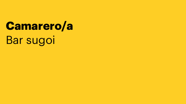 Camarero/a