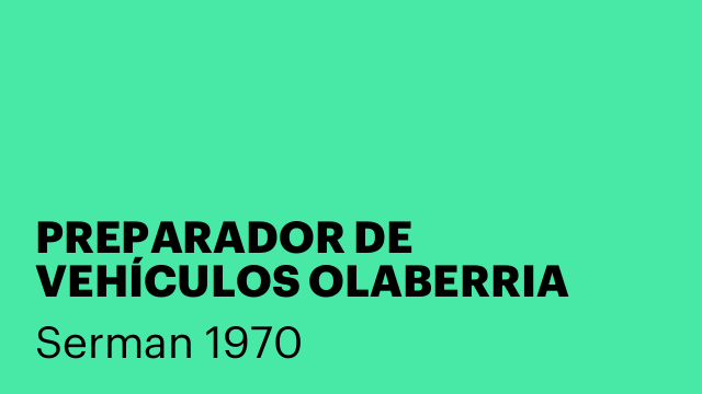 PREPARADOR DE VEHÍCULOS OLABERRIA (BEASAIN)