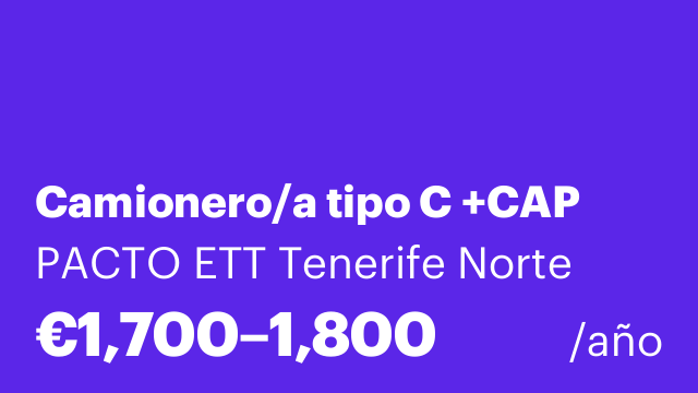 Camionero/a tipo C +CAP