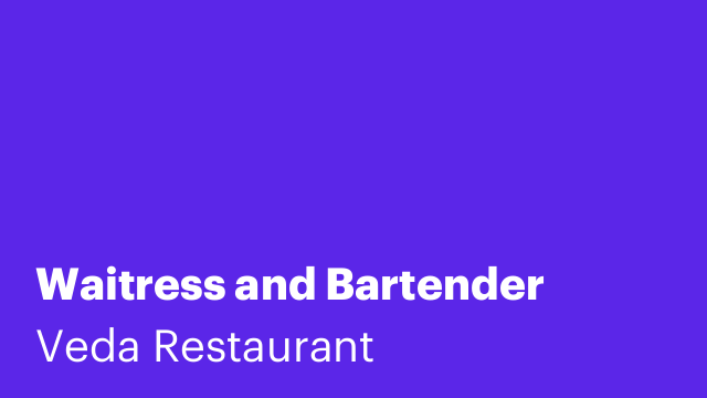 Waitress and Bartender