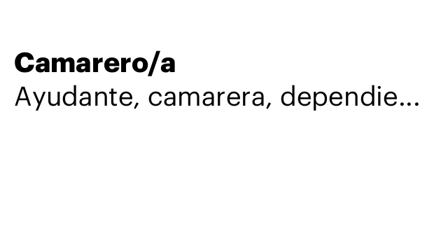 Camarero/a
