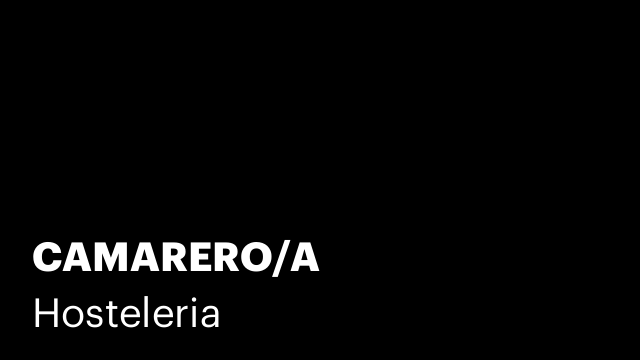 CAMARERO/A