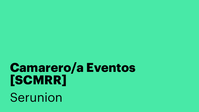 Camarero/a Eventos [SCMRR]