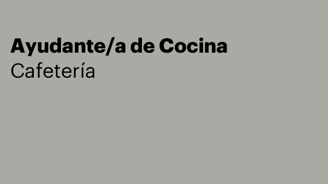 Ayudante/a de Cocina