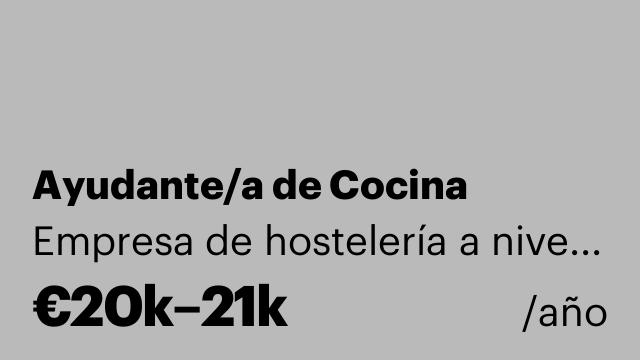 Ayudante/a de Cocina