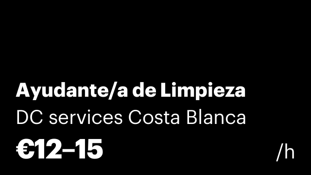 Ayudante/a de Limpieza