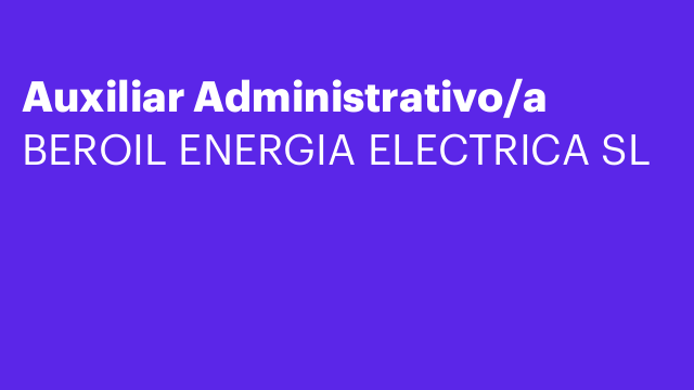 Auxiliar Administrativo/a