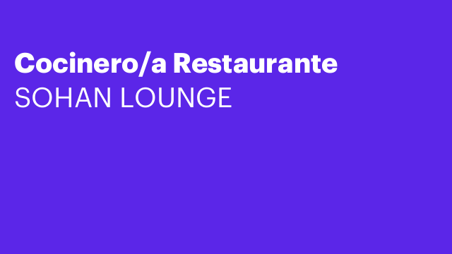 Cocinero/a Restaurante