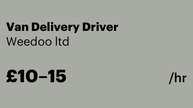 Van Delivery Driver