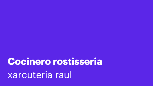 Cocinero rostisseria