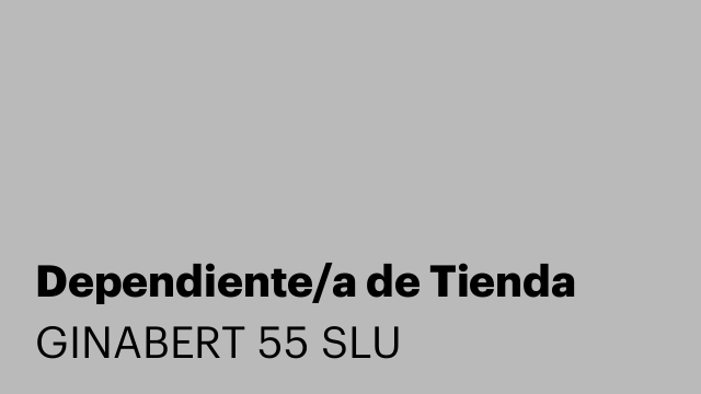 Dependiente/a de Tienda