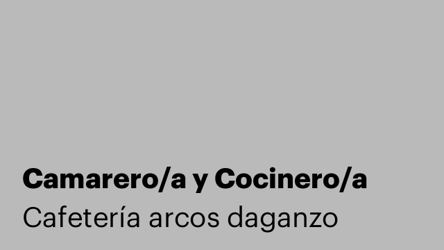 Camarero/a y Cocinero/a