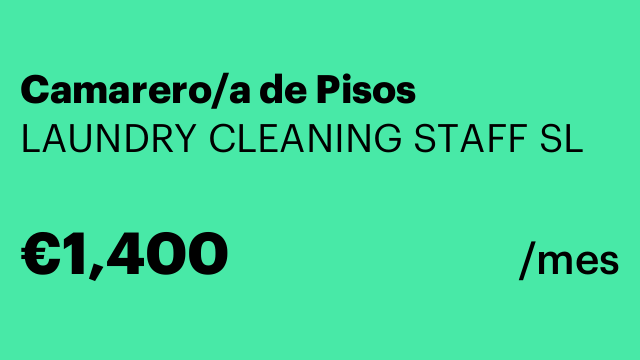 Camarero/a de Pisos