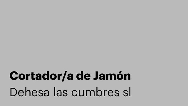 Cortador/a de Jamón