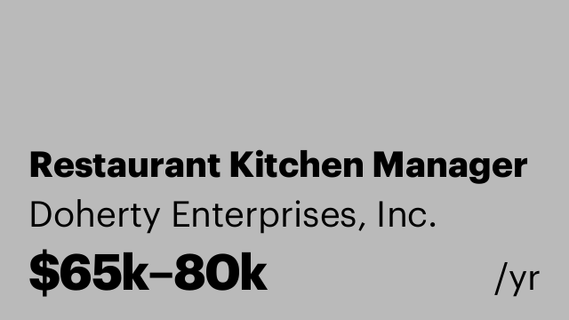 Restaurant Kitchen Manager