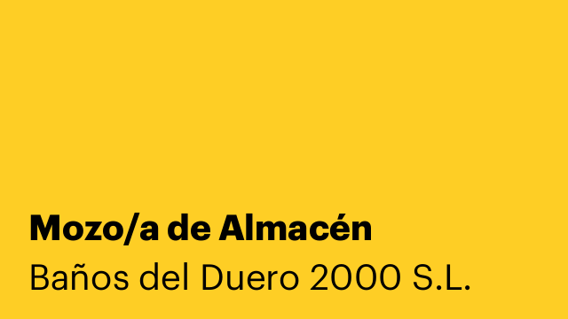 Mozo/a de Almacén