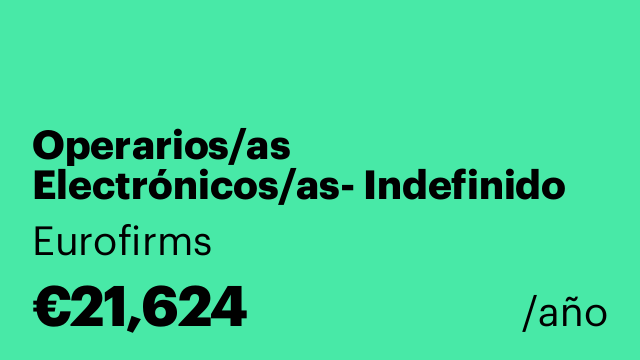 Operarios/as Electrónicos/as- Indefinido