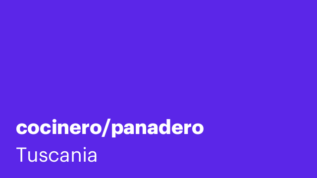 cocinero/panadero