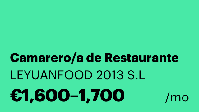 Camarero/a de Restaurante