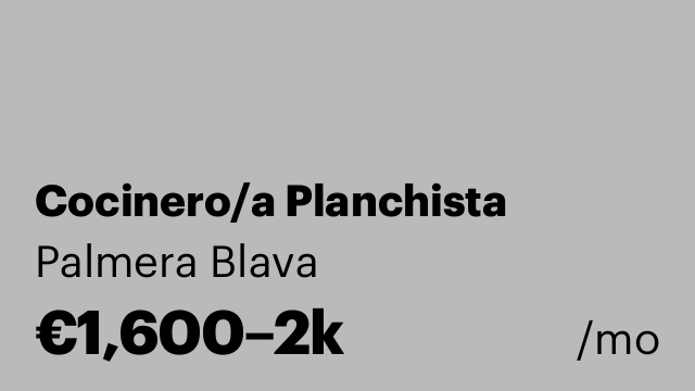 Cocinero/a Planchista