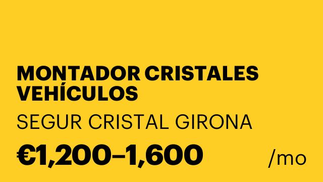 MONTADOR CRISTALES VEHÍCULOS
